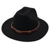 Ethnic Style Top Hat Minority Felt Hat Grassland Mongolian Woolen Hat Men'S And Women'S Feather Jazz Hat