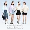 MJ STYLE Women's Ice Silk Long Sleeve Shirt