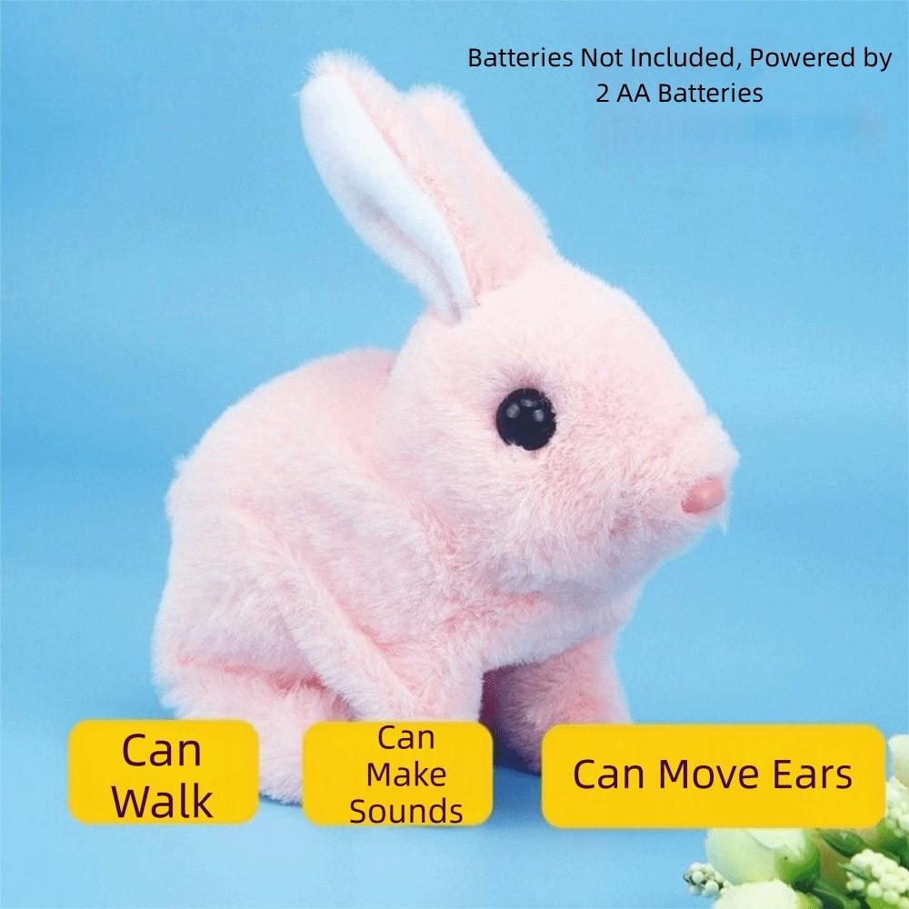 Wag Tail Electric Bunny Plush Lifelike Simulation Stuffed Rabbit Doll Electric Pet Rabbit  Easter
