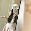 Summer Girls Spring and Summer Face Small Shade Pure Sun Protection Afternoon Baking Cake Bow Strap Quick Drying Bucket Hat