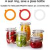20 Pieces Rubber Seals Rings for Glass Jars, Airtight Silicone Gasket Sealing Rings for Jars, Fits Most Sizes, Leakproof Rubber Gasket Replacement