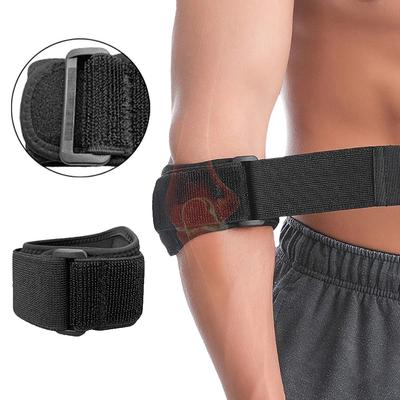 1Pcs Exercise Pressure Elbow Pads Adjustable Wrap Elbow Brace Reduce Muscle Load Outdoor Sports Basketball Badminton Fitness Men