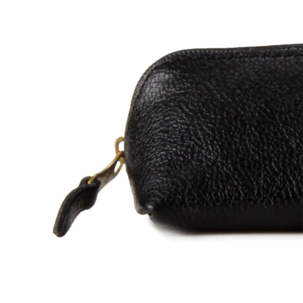 IL BISONTE Étui à crayons en cuir véritable pour hommes et femmes, Gris, Unisexe,