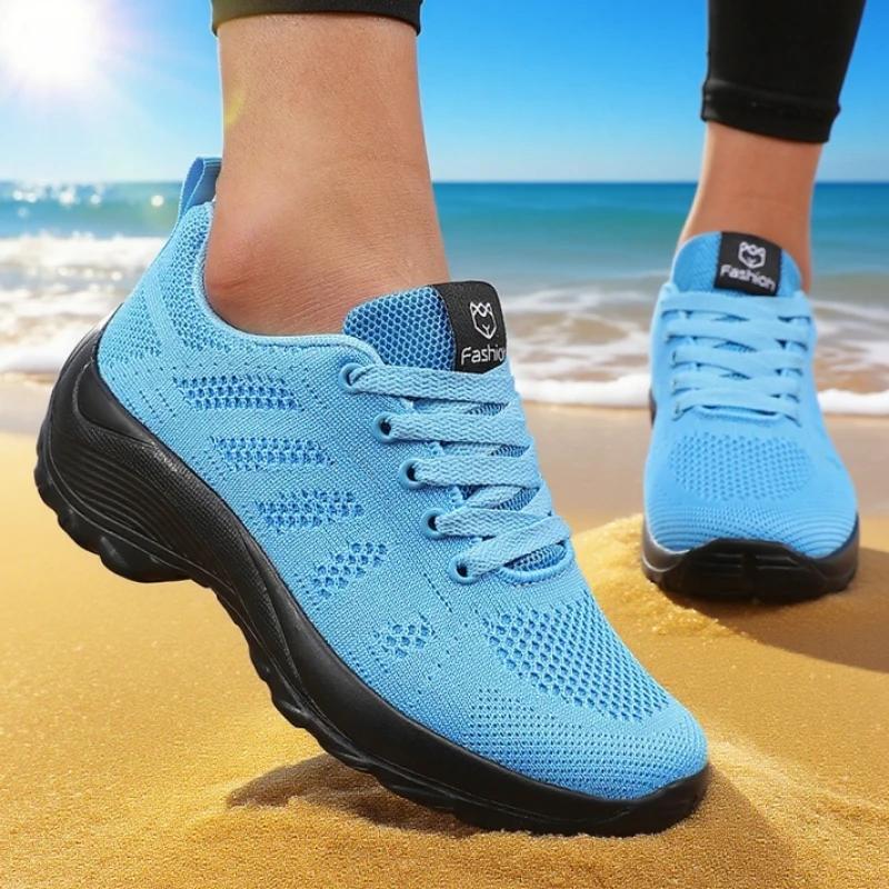 Women Sneakers Breathable Mesh Platform Tennis Casual Shoes Street Versatile Outdoor Jogging Walking Designer Sneakers For Women