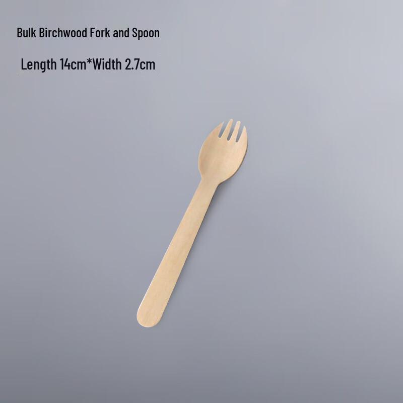 Disposable Wooden Ice Cream Spoon Fork