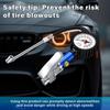 12 Bar Self Clamping Tire Inflator with Air Pressure Gauge and Quick Air Connector Pump Gun Tire Inflator Gauge Inflator Gun
