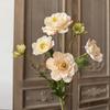 6 Heads Fake Flower with Buds Artificial Faux Plants Peony Artificial Flower  Wedding Decoration