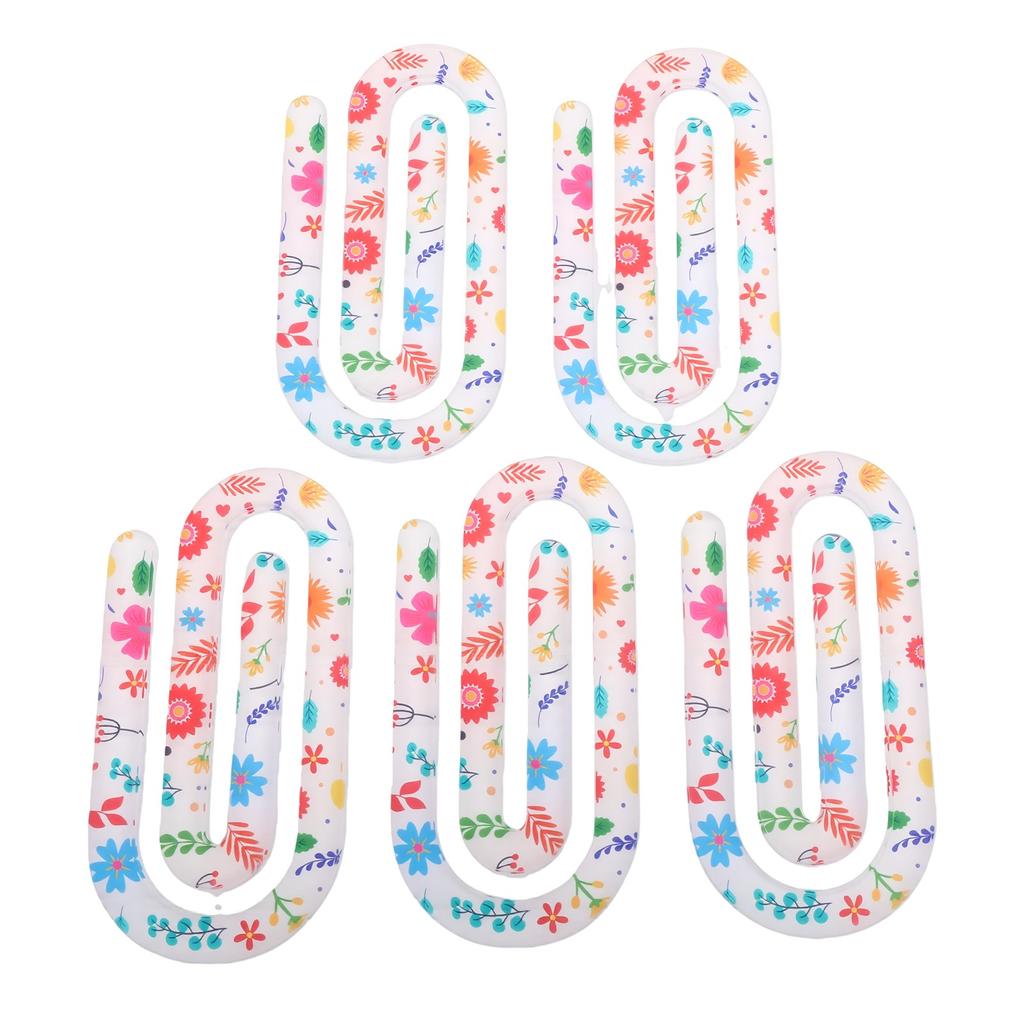 5 Pack Paper Clips Large Sturdy Acrylic Paperclip Bookmark Paper Clamps for Organizing Document Files Folders Photos