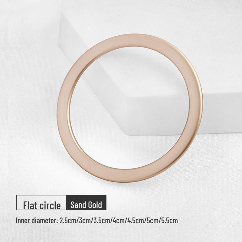 Metal O-ring Buckle Circle Buttons for Bag, Belt & Coat Waist Adjustment