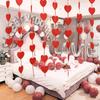 Red Hearts Garland DIY Hanging Garland Valentines Day Decor Wedding Anniversary Birthday Supplies Princess Theme Party Banner