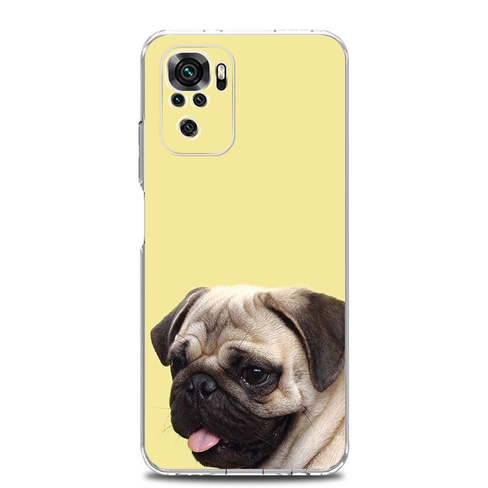 Cute Pug Dog Soft TPU Phone Case For Xiaomi Redmi Note 15 14 13 12 4G 10 11 Pro Plus 5G 14C 13C 12C 10C 9A Clear Cover