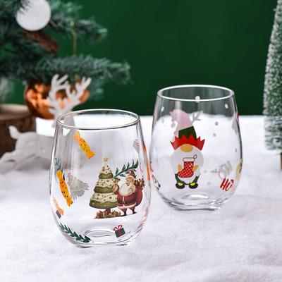 Kristall Rotweinglas Bunte Gläser Weinglas Bemaltes Glas Whiskeyglas Weihnachtsgeschenk