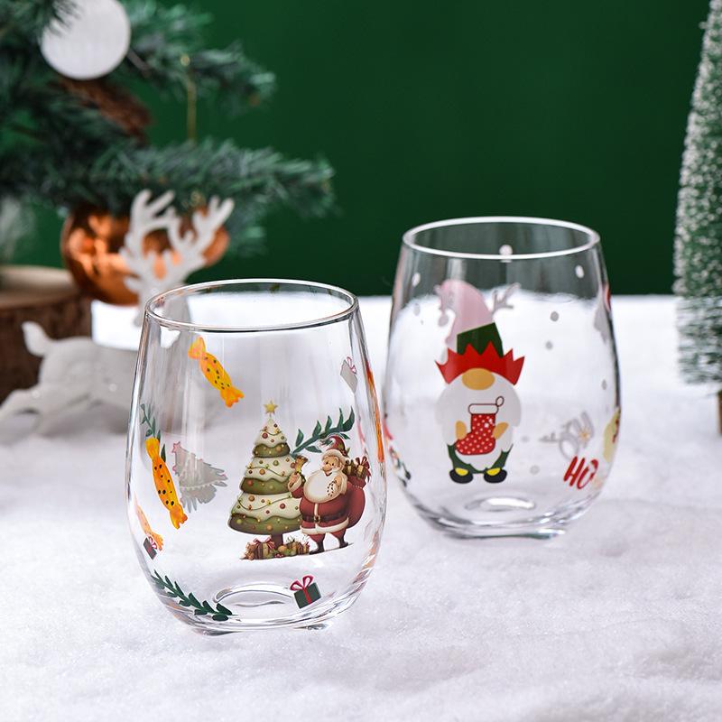 Kristall Rödvinspokal Färgade Glas Vin Glas Målat Glas Whiskeyglas Julklapp