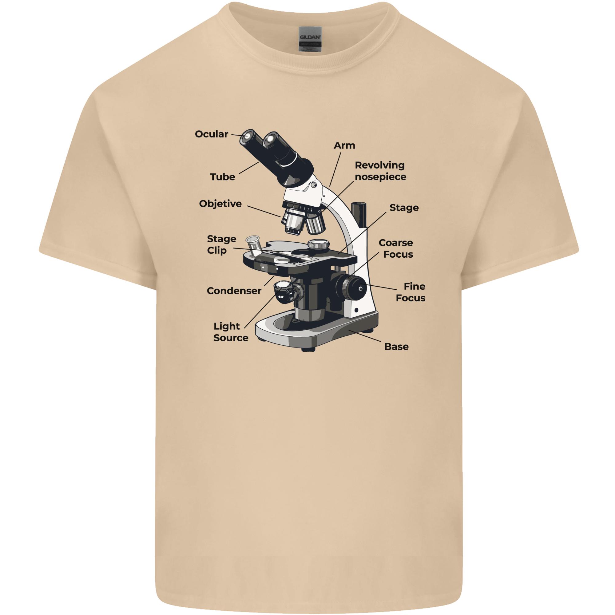 Microscope Diagram Unisexs Light Cotton TShirt S