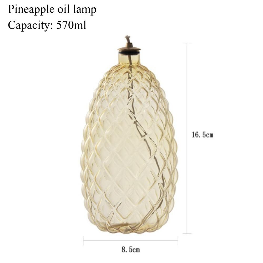 Creative Glass Oil Lamp Decorations for Home Decor Elegant Tabletop Centerpiece Smoke Free Crispy Oil Lamp For Bathroom Decor