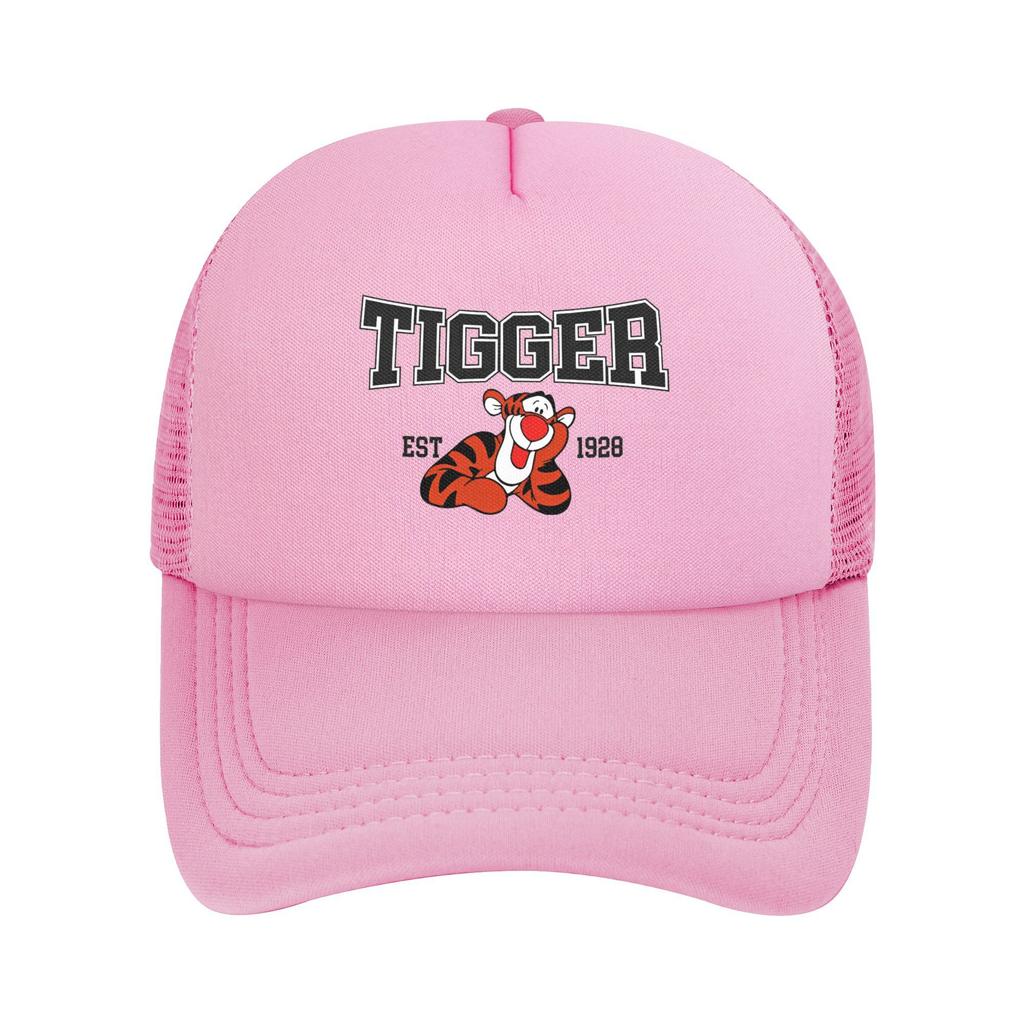 Sval Andningsbar Winnie the Pooh Tigger Nätkepsar Unisex Justerbar Skum Lastbilschaufförshatt För Vardaglig Huvudbonad