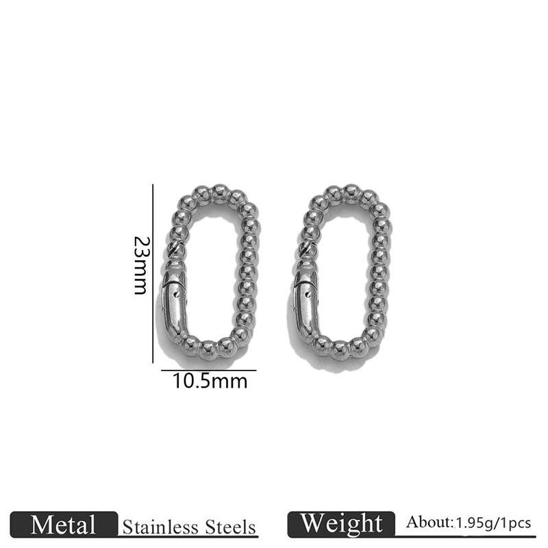 1Pcs Stainless Steel Clasps Gold Geometry Heart Round Ring Lobster Clasp Hook Connectors Diy Jewelry Making Supplies Accessories