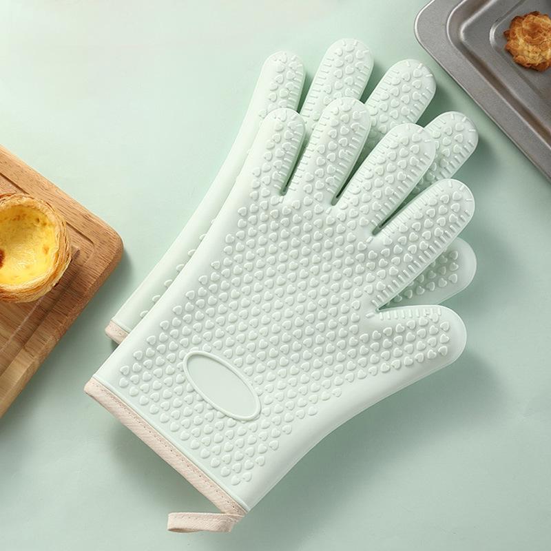 Silicone Heat-Resistant Oven Gloves for Baking and Microwave