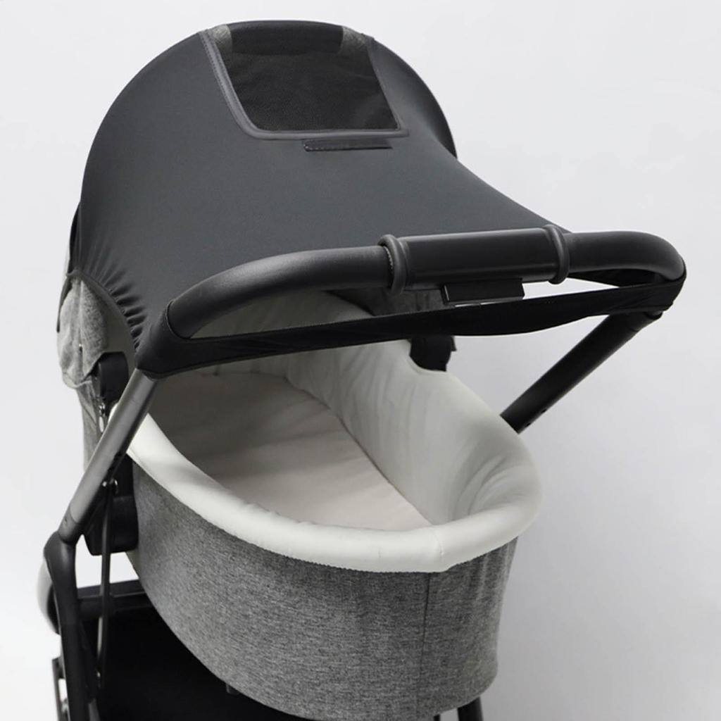 Black Stroller Sun Shade Universal Awning Sun Visor Canopy Cover Baby Windproof Umbrella Sunscreen Cover Stroller Accessories
