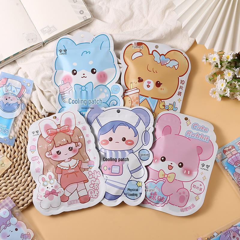 

Мультяшный инопланетянин ледяной пластырь для прохладного облегчения: Удобный для студентов, Охлаждение от летней жары для военной подготовки