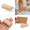 20Pcs Wood Table Number Holders Stand Wood Name Card Holders Wood Name Cards Food Label Memos Photo Holders for Wedding