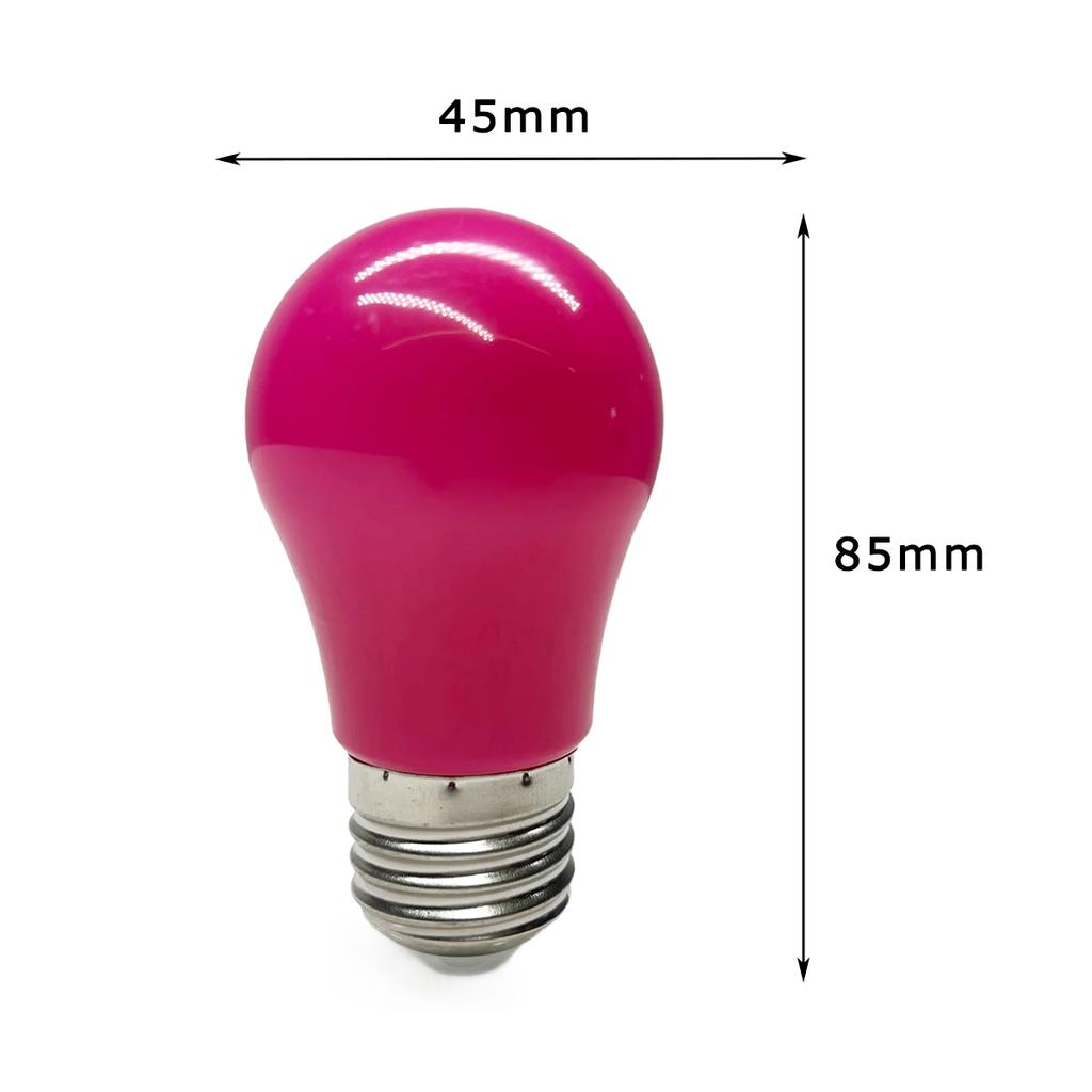 2x E27 2w Led Bulbs Rgb  Screw-base Globe Bulb Lamps A45 Light Red Blue Green Pink Yellow White Purple 8-light-colors 240v 10w