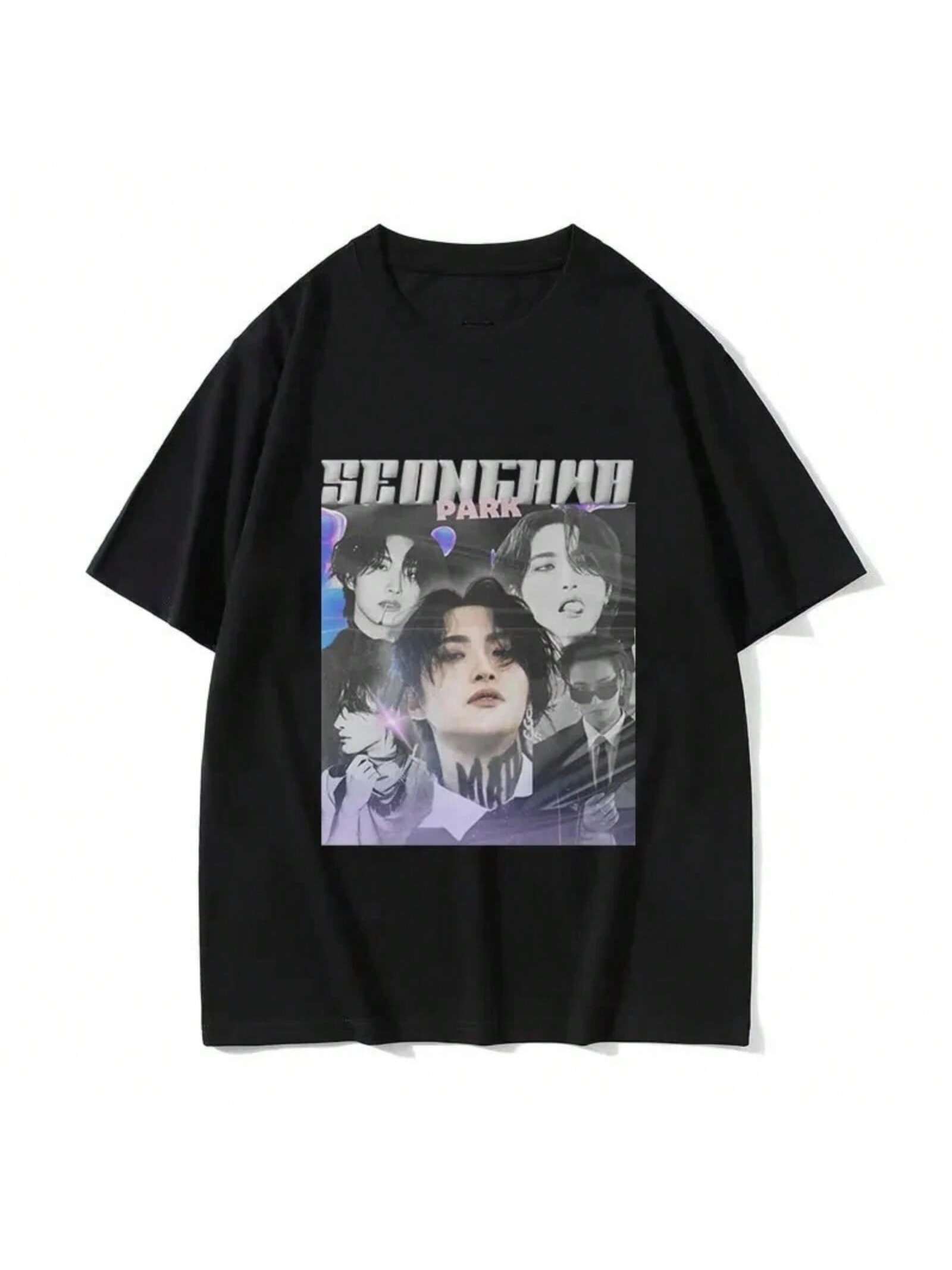 Korean  MINGI Graphic T Shirt Men s Women s Hip Hop Retro Fashion Short Sleeve T-Shirts Casual T-Shirt Streetwear S разноцветный