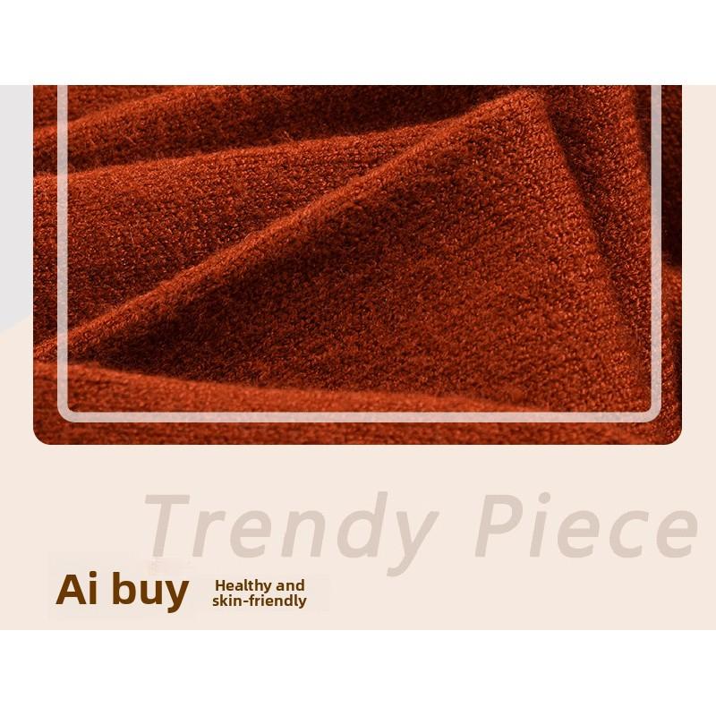 Mother's autumn and winter fleece-lined base shirt, middle-aged and elderly autumn clothing, winter warm sweater, women's top, ladies' knitwear