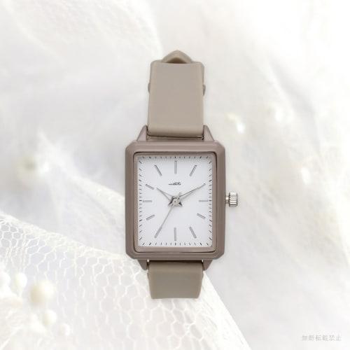 Fieldwork Women's Analog Watch with Silicone Strap, Rectangular, Tango Beige, JN027-3