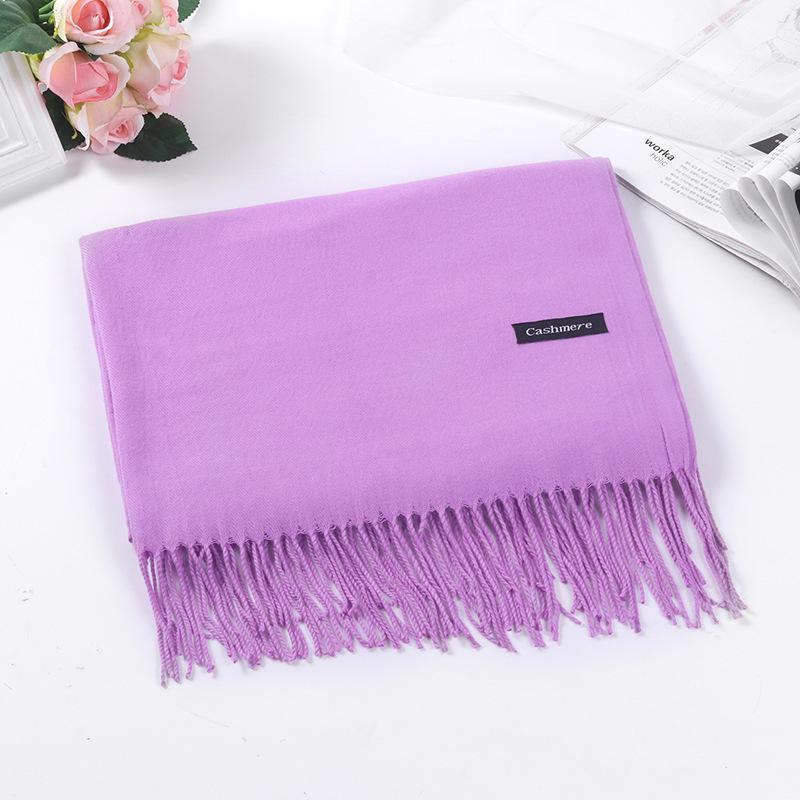 Women's Red Winter Scarf: High-End Imitation Cashmere Shawl, Versatile Warm Neck Wrap, Ideal Gift