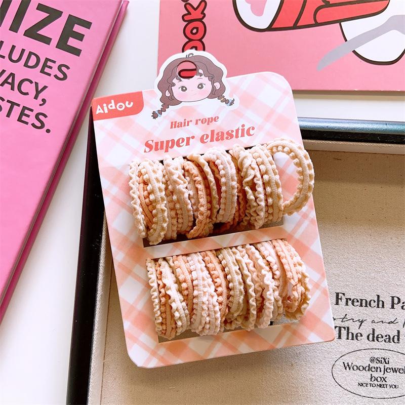 

Детские красочные милые резинки для волос в виде лапши-резинки, нежные квадратные карточки в упаковке, новые мини-резинки для волос для малышей и девочек