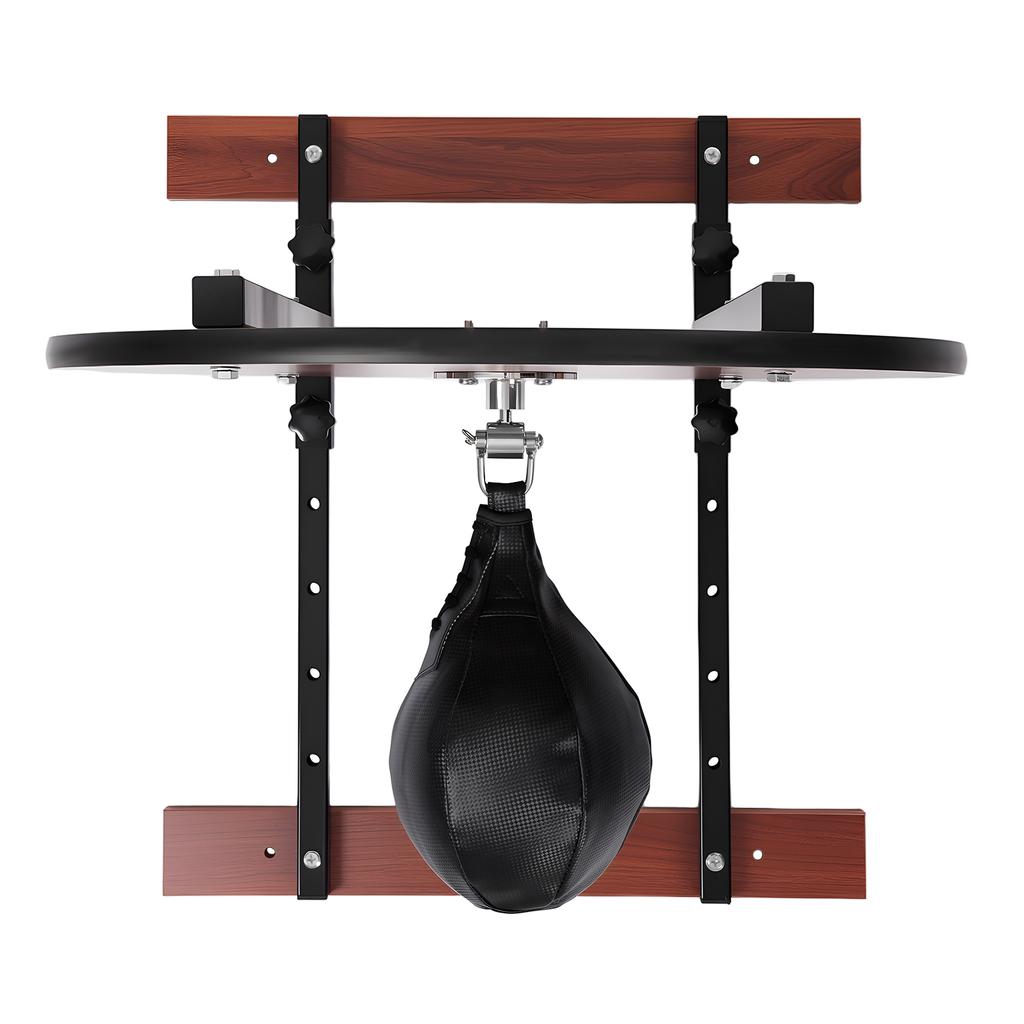 Professional Speed Bag Platform Wall Mount Kit, 360° Swivel Heavy Duty Steel Bracket with PU Punching Bag for Boxing Training