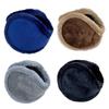Men's Plus Velvet Thick Plush Winter Ear Warmers with Solid Color Rear-Worn Design for Cold Protection
