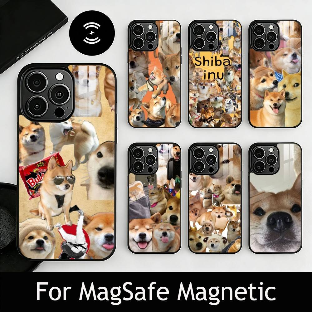 Shiba Inu Phone Case For iPhone17,16,15,14,13,12,11 Plus,Pro Magnetic For Magsafe Wireless Charging