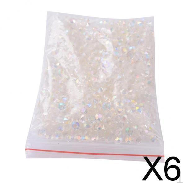 

6x 5000 шт. Прозрачные акриловые кристаллы-бриллианты, 3 мм, свадебное конфетти для стола, бриллианты для вазы