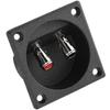 Speakers Terminal Box Push Spring Type 2 Binding Post Cable Connector Acoustic Components