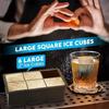 4/6/8/Grid Big Ice Tray Mold Food Grade Silicone Square Round Wine Ice Blocks Maker Model Giant Jumbo DIY Ice Maker Cube Tray