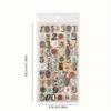 1 Set of Vintage Number Letter Stickers, Number Stickers for Scrapbooking, 6pcs Letter Stickers for Diary Decoration, Notebook