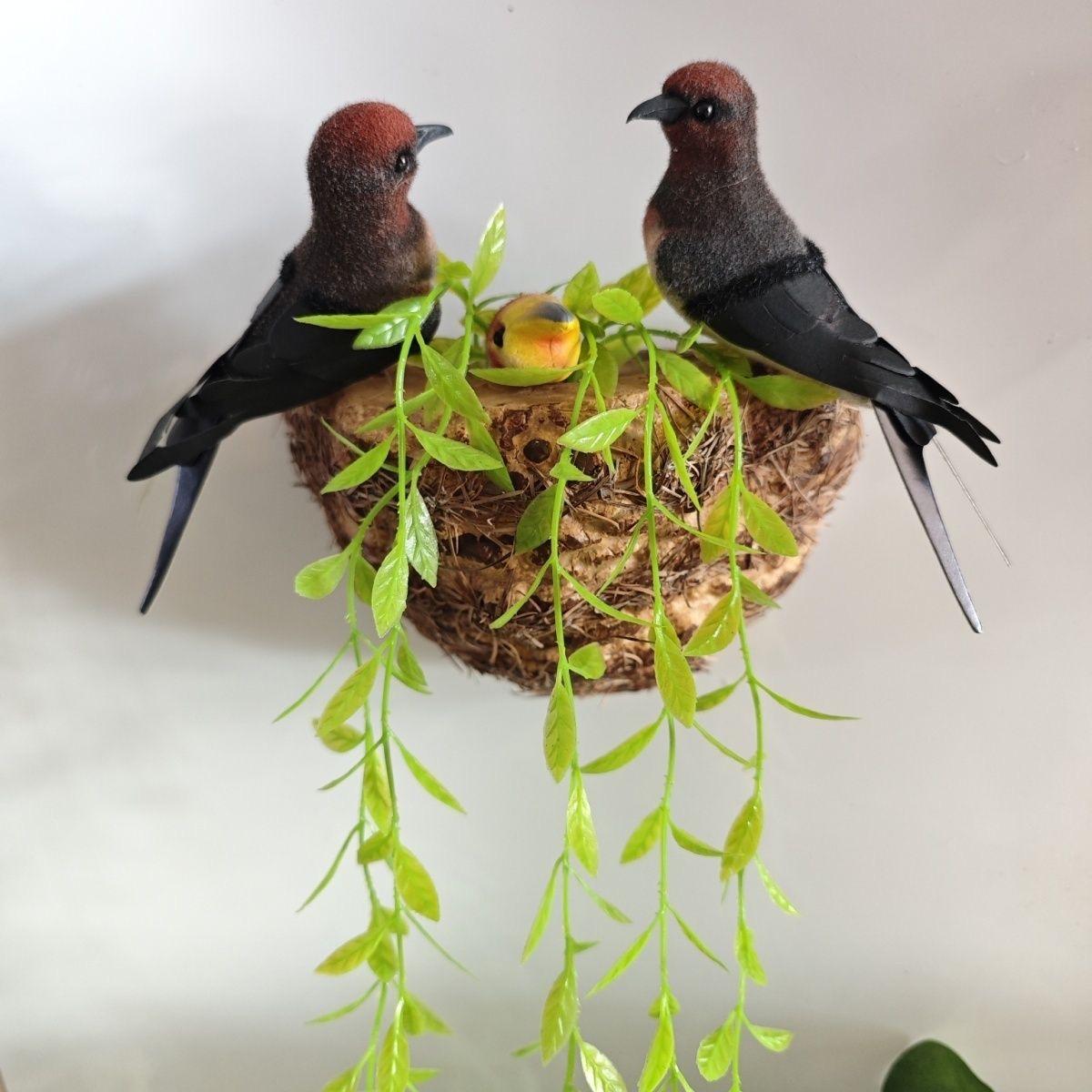 

Искусственное настенное украшение-ласточка, деревенский подвесной орнамент-птица для украшения дома Set B