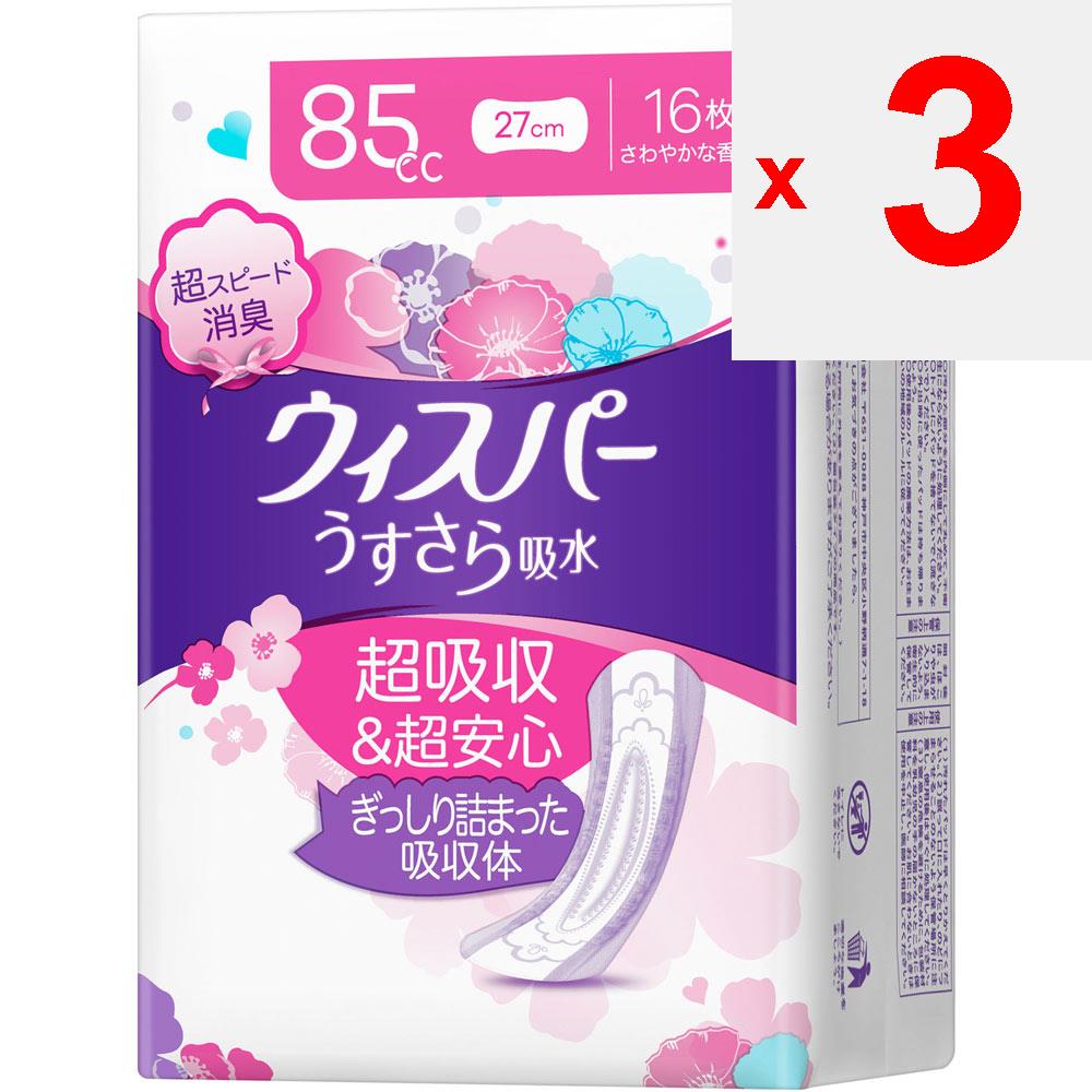 P&G Japan Wispa-Usuzusara Absorbent Long-Time Comfortable Use 85cc 16sheets 16sheets Whisper Light Incontinence Surface Material: Polyolefin Nonwoven