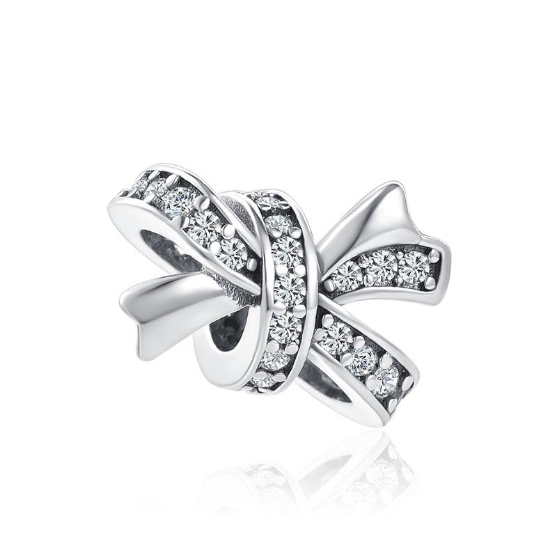 New 925 Silver Princess Pink Bow Helmet Birthday Charm Beads Suitable Fit Original Bracelet Exquisite DIY Jewelry