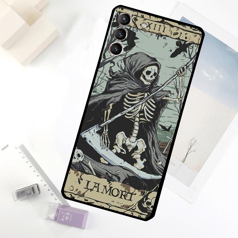 Horror Schädel Gothic Handyhülle Für Samsung Galaxy S24 FE S20 FE S21 S22 S23 S24 S25 Ultra S9 S10 S25 Plus Hülle