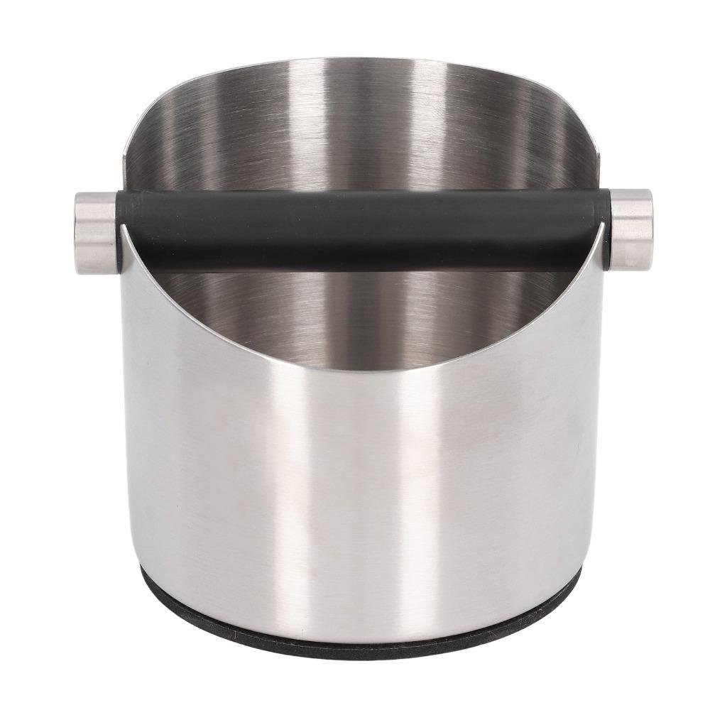 Stainless Steel Coffee Grounds Bucket Rubber Base Stainless Steel Knock Box  Espresso Making