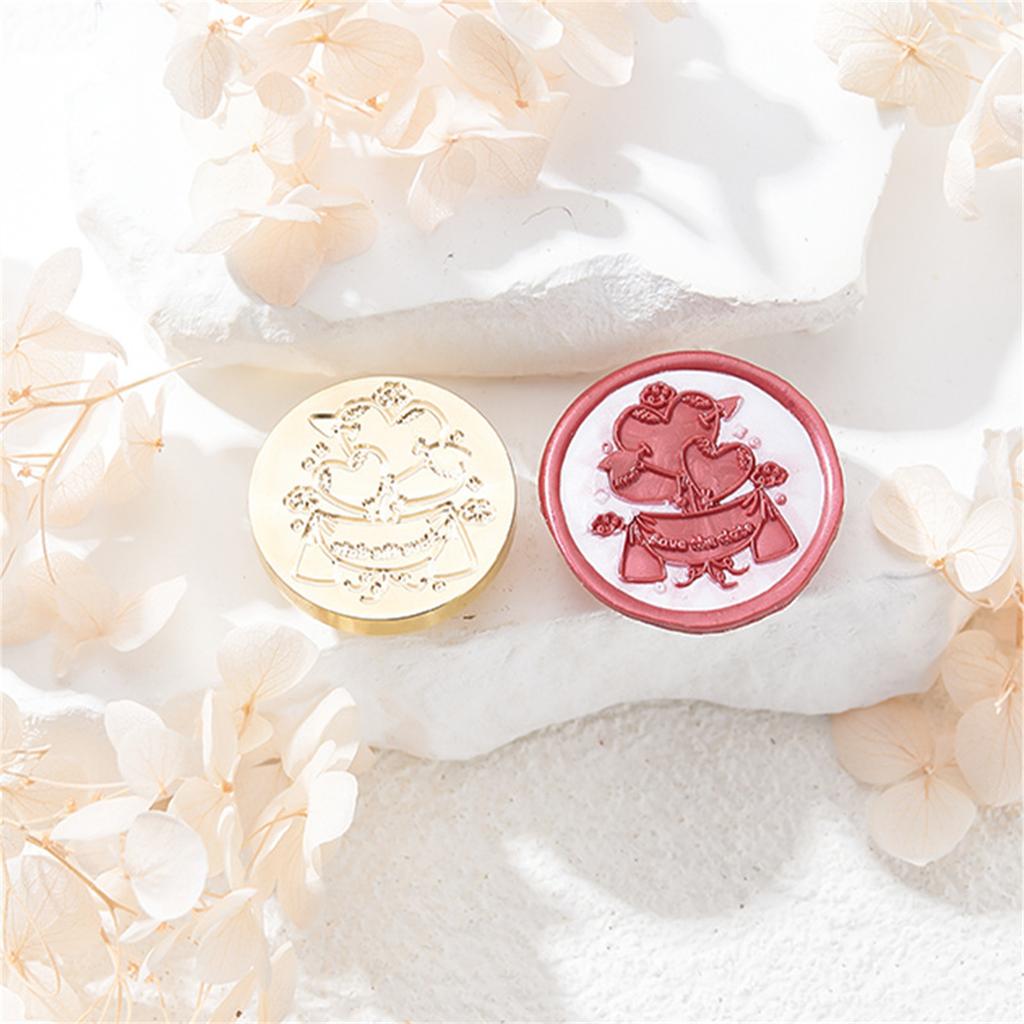 Love Series Sealing Wax Stamp for Christmas Envelopes Card Wedding Invitation Decoration Brass Heart Wax Seal Stamp