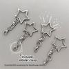 10Pcs Multi Styles Keyring Pendant 360 Rotate Star Shaped Clasp Metal Swivel Clasp  Key Chain Rings