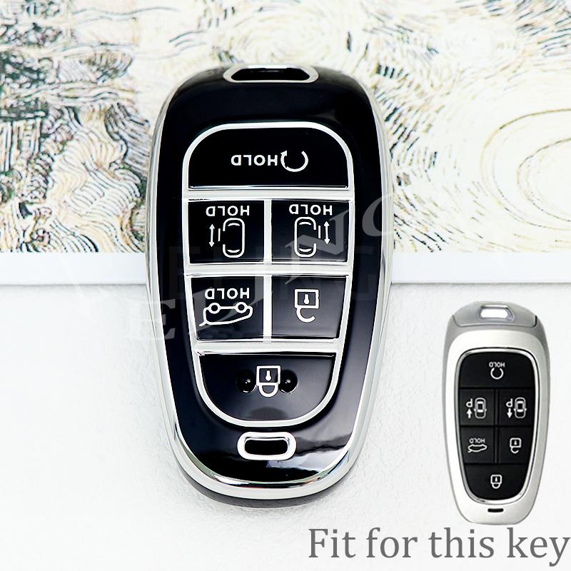 4 5 6 7 8 Button Car Key Cover Auto Shell Fob Case Keychain For Hyundai Santa Fe Tucson Nexo Nx4 Atos Solaris Prime