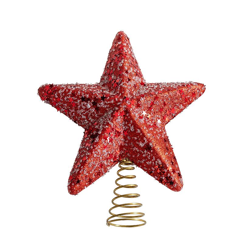 Xmas Radiant Tree Topper, Five-pointed Star with Glowing Lamp, Christmas Navidad TopStar Ornaments