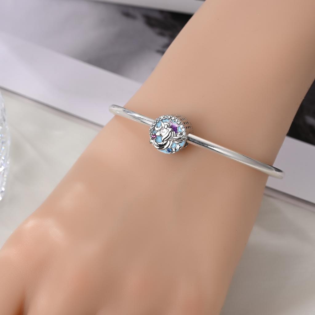 Pingentes Originais Cobre Unicórnio Contas Sonho Encaixe Pulseira Joias Femininas Fazer Presente Diy