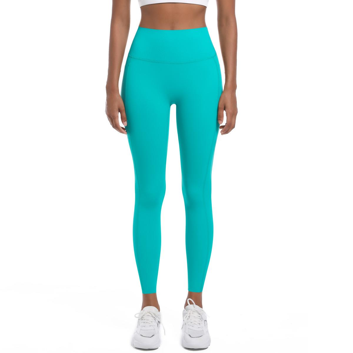 

Nessaj Casual Sports Trousers Women Workout Pants with Pockets High Waist Tummy Control Gym Yoga Leggings XL яскраво-зелений колір