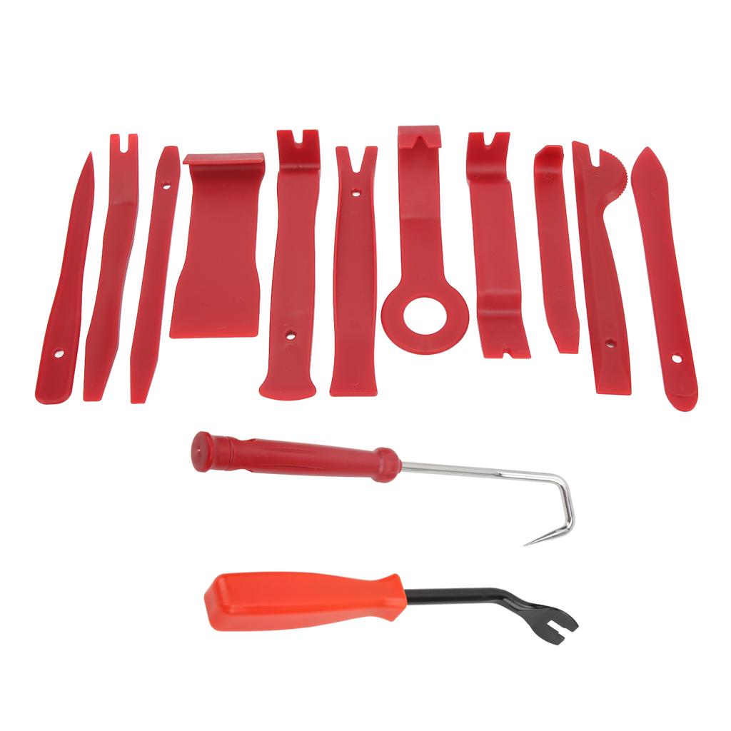 13pcs set Car Auto Trim Removal Tool Kit Red with 5in Screw Driver  Oil Seal Fastener Remover Oxford Bag